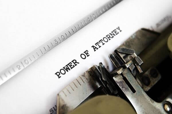 Typewriter that says power of attourney